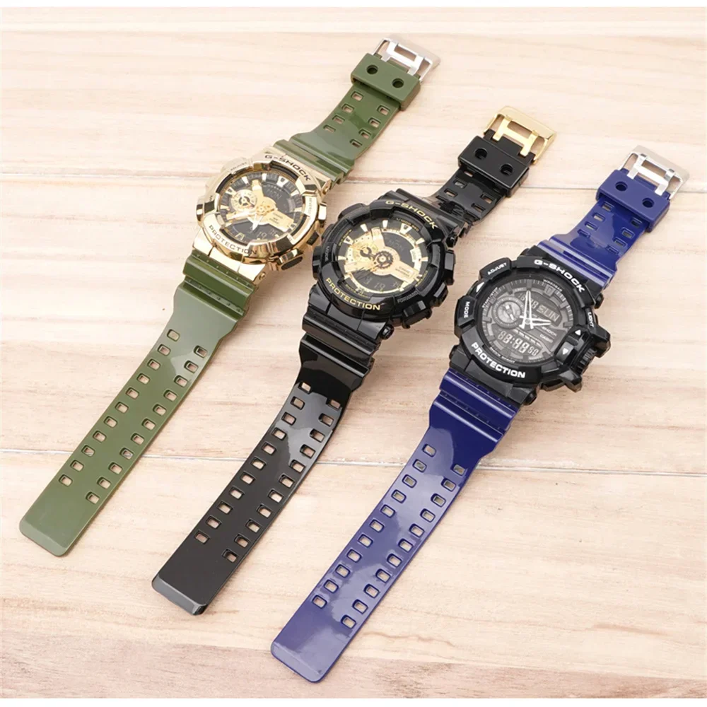 16mm Silicone Watchband for Casio G-Shock GA-110 GA-100 GA-120 G-8900 GLS-100 Rubber Waterproof Men Watch Band Sports Strap