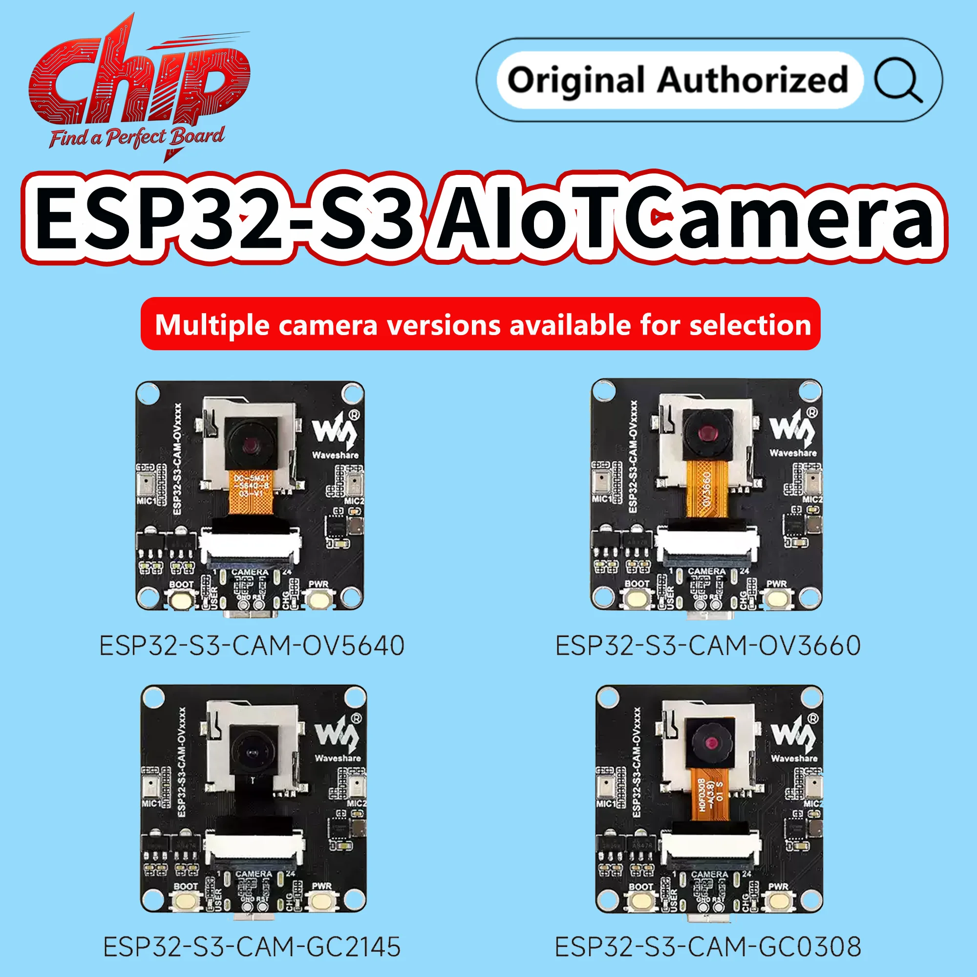 ESP32-S3 AIoT AI Camera Development Board Dual Microphone with Display Port Voice interaction Image acquisition and recognition.
