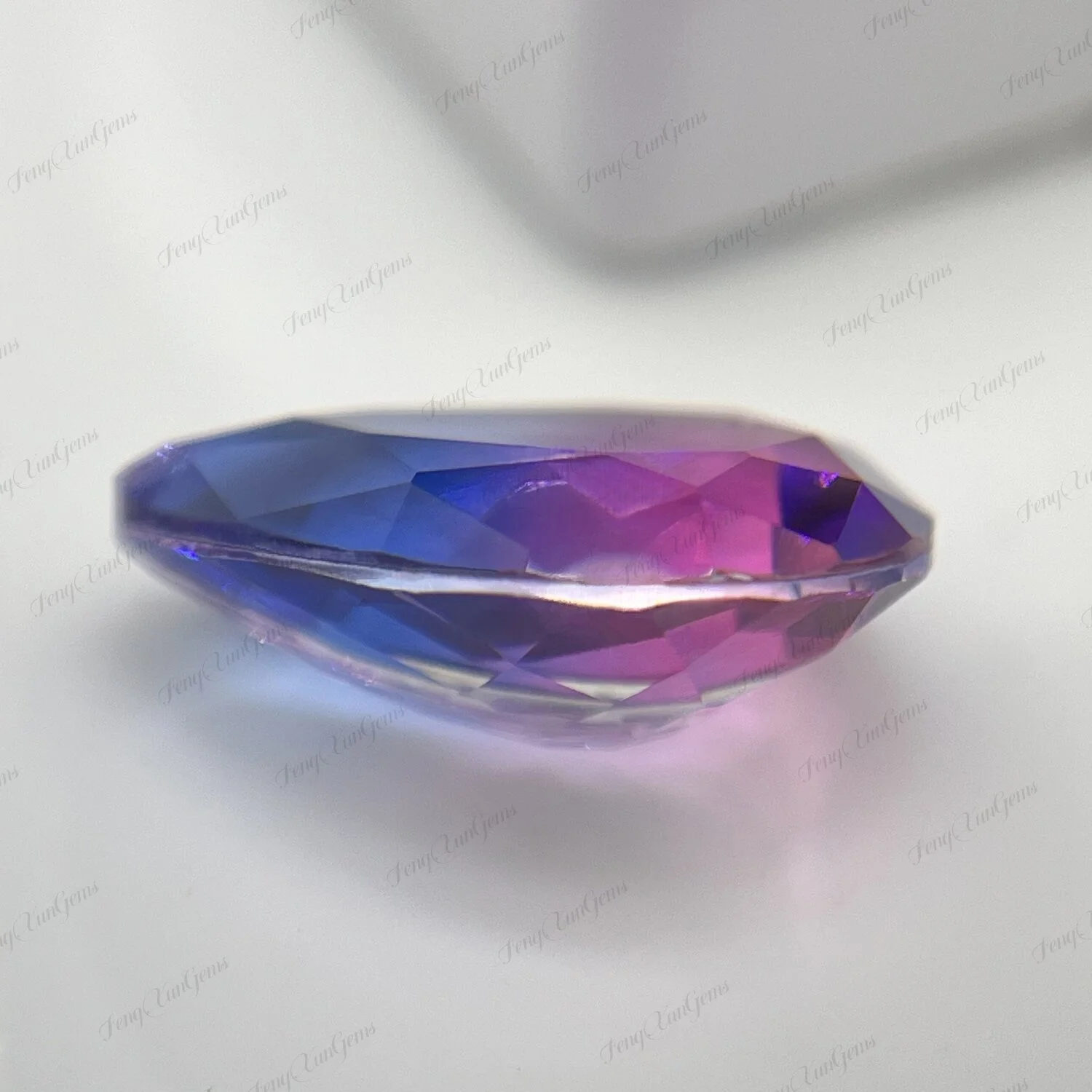 3*5~10*14mm Pear Cut Glass Watermelon Tourmaline Loose Stone Pink-Purple Bi-Color Gradient Gemstone For Ring Pendant DIY