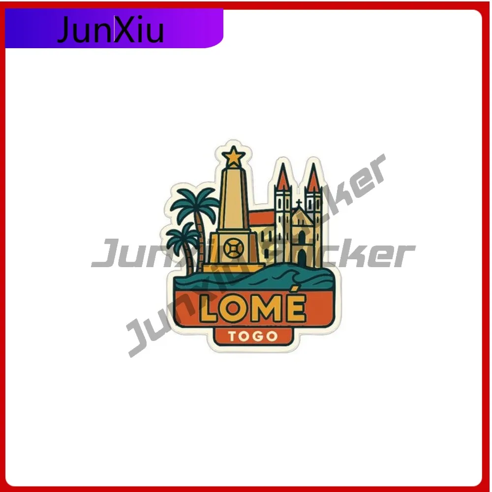 

Lome Togo City Sticker Suv Motocross Windshield Guitar Windows Waterproof Vinyl Decal Stickers Camping Car Decorations Accessori
