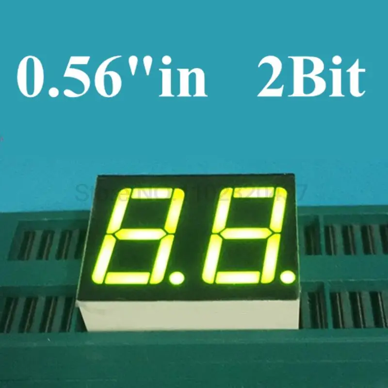 

20pcs Green 0.56" 0.56in LED Display Digital Tube 10 Pin 2 Bit 7 Segment Common cathode/anode