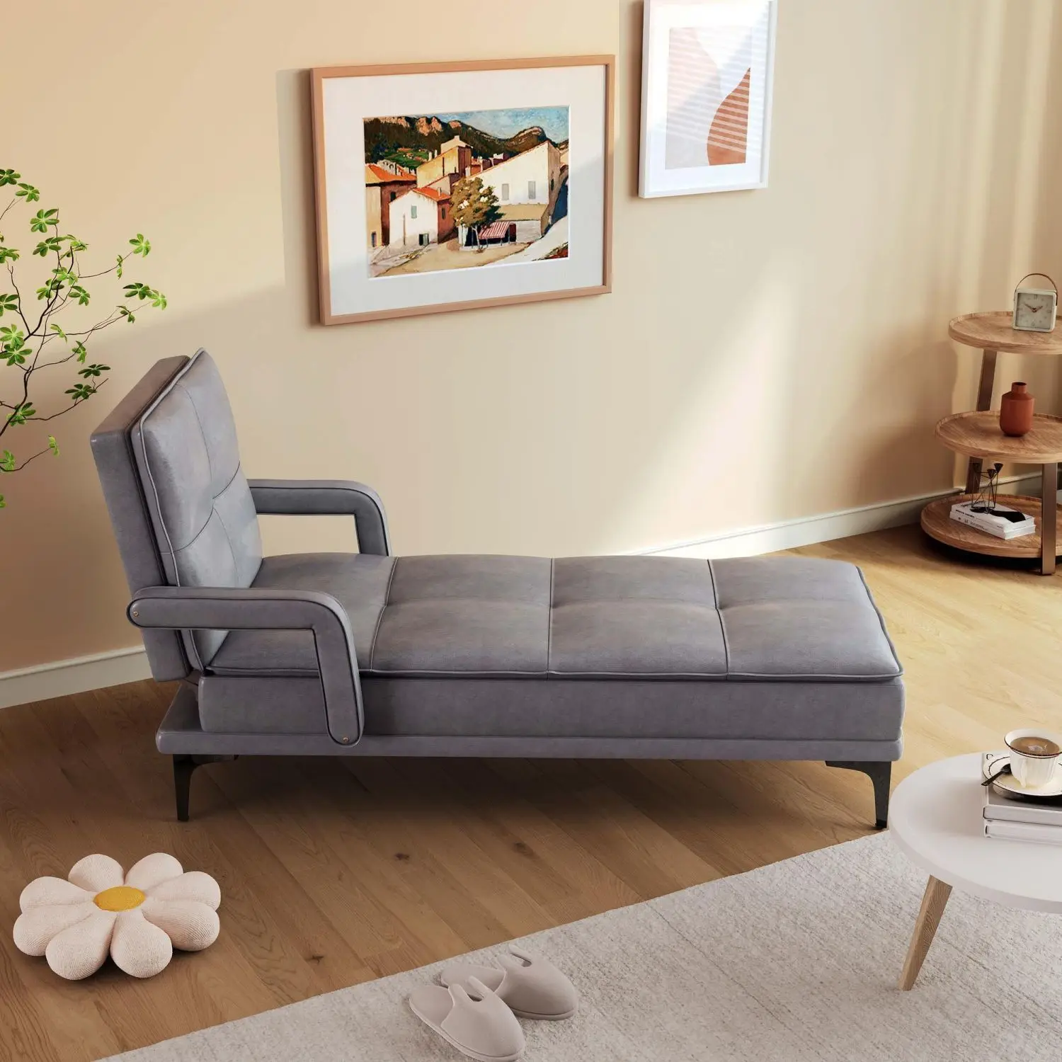 Single living room chaise longue small apartment sofa bedroom balcony homestay chaise longue