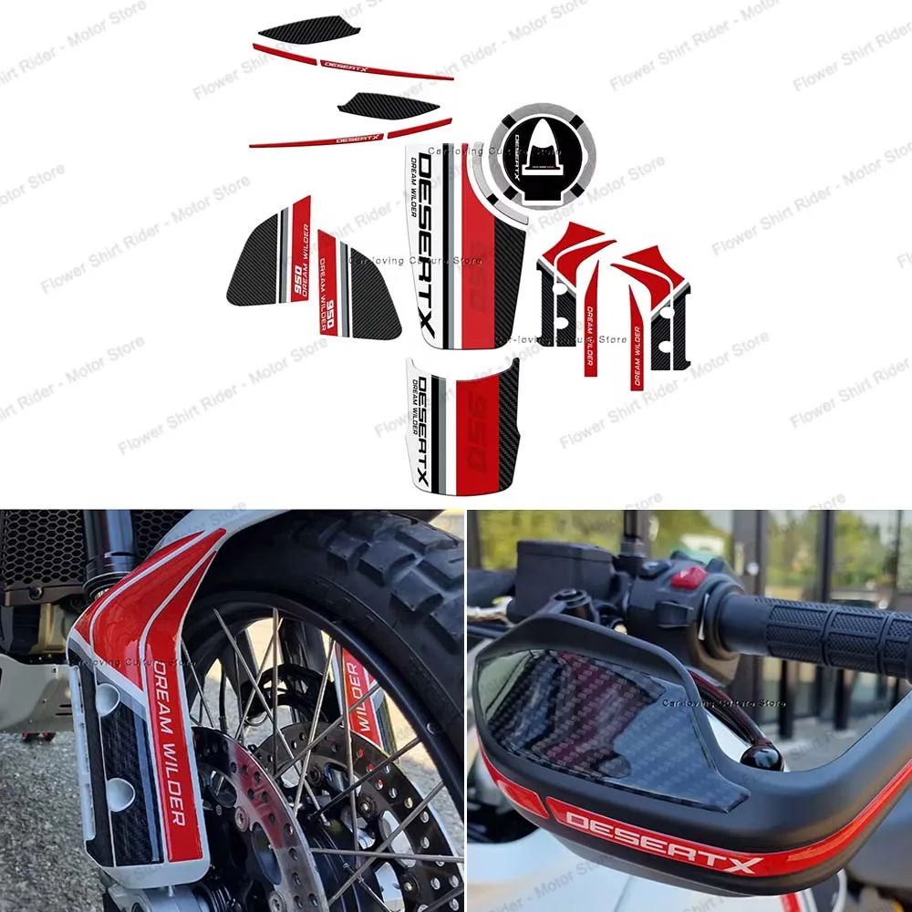 

Motorcycle Hand Guards Protection Sticker Kit Waterproof 3D Gel Epoxy Resin Sticker Kit for Ducati DesertX Desert X 2022