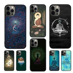 Cute Buddha Monk Zen Buddhism Mobile Phone Cases Cover For iPhone 17 Air 16 15 14 12 13 11 Pro MAX apple Plus SE2020 Coque