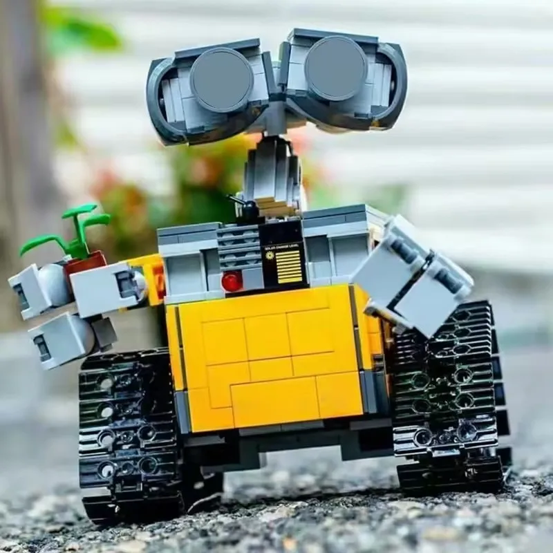 .. Filme clássico mini robô wall-e moc blocos de construção modelo diy kits de tijolos brinquedos criativos para crianças jogo de inteligência presentes adultos