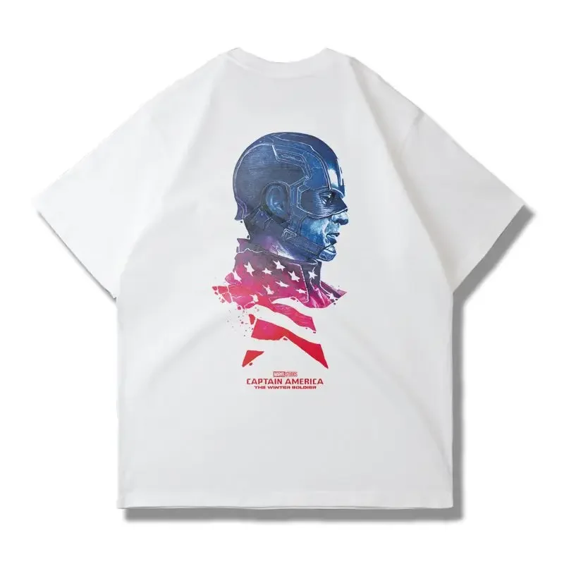 مارفل 2026 عارضة عصرية "الصقر والجندي الشتوي" مطبوعة عصرية للرجال عارضة جولة الرقبة فضفاضة قصيرة الأكمام #1