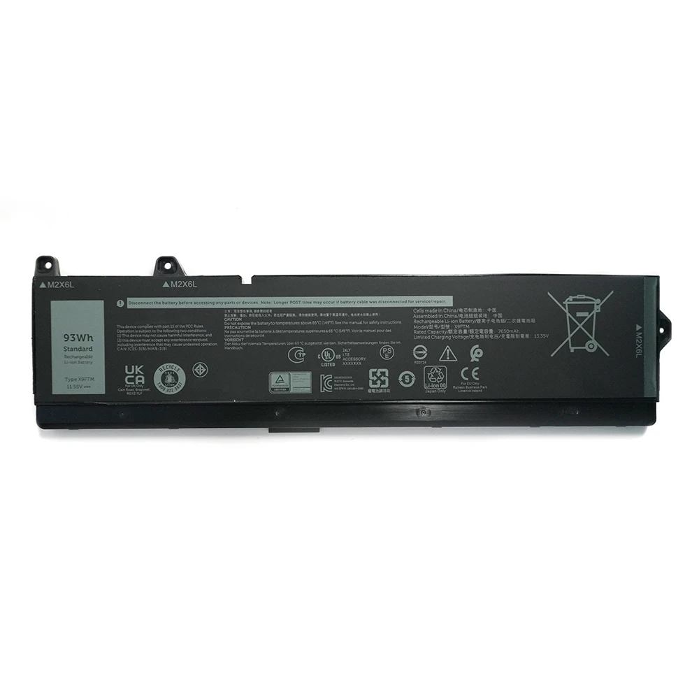 7XINbox X9FTM 11.55V 93Wh 7650mAh Battery For Dell Precision 7770 7670 7680 7780 Series Notebook RCVVT 965V4 0965V4 5JMD8 05JMD8