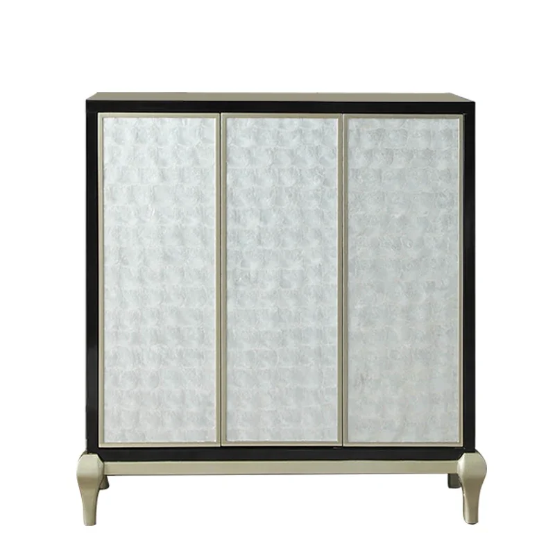 

ls 27 American light luxury shell shoe cabinet, post-modern simple household decoration, entrance hall cabinet