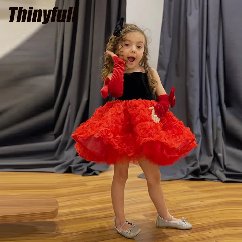 

Тонкое бархатное короткое платье А-силуэта для девочек с квадратным вырезом и длинными рукавами, детское вечернее платье, праздничное платье на день рождения, на заказ