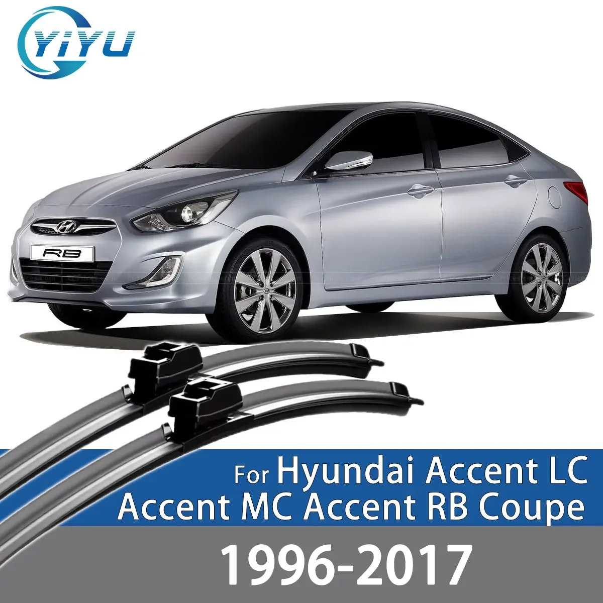 

2 шт. передних дворников для Hyundai Accent LC, Accent MC, Accent RB Coupe 1996-2017, аксессуары для лобового стекла