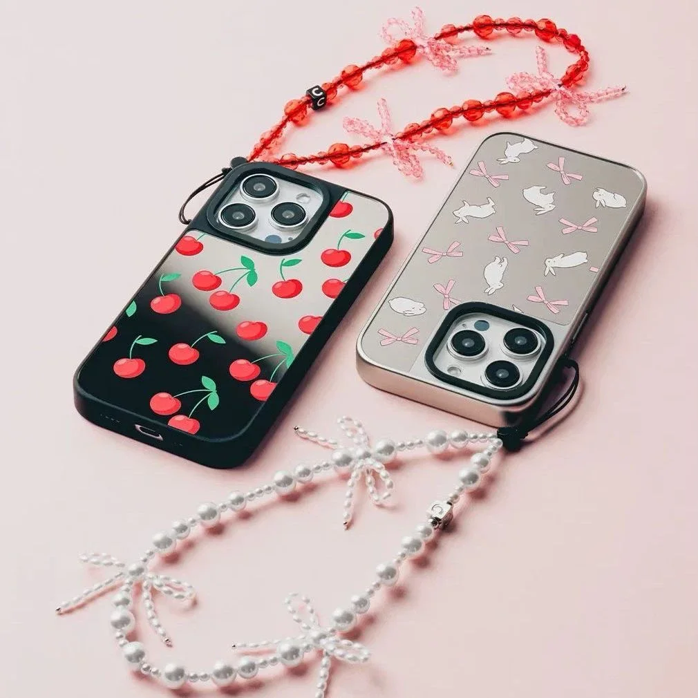 Bowknot Beads Chain Universal Phone Straps Lanyard Phone Hanging Chain