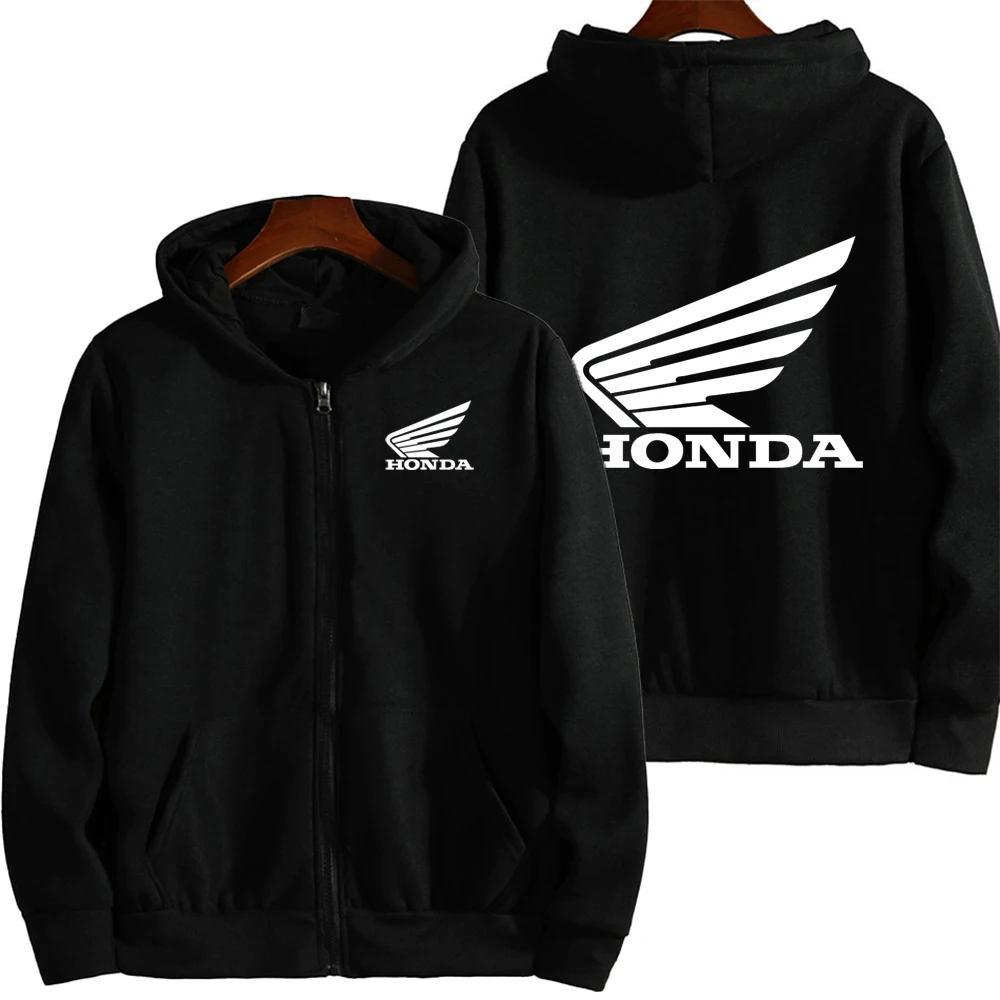 Honda logotipo da equipe de corrida da motocicleta dos homens zip up hoodie primavera outono moda masculina moletom 2025 novo esporte feminino jaqueta
