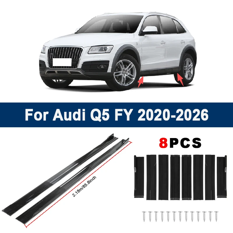 

2.18m Sectional Side Skirt Extension Lips For Audi Q5 FY 2020-2026 - Racing Side Spoiler Car Modified Body Kit Accessories