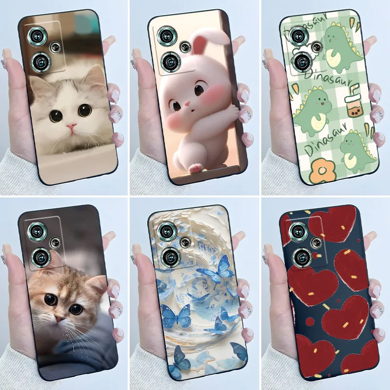 Cute Cartoon Case For ZTE Nubia Z50 5G Printing Shell Protective Cover Soft Silicone Black Casing
