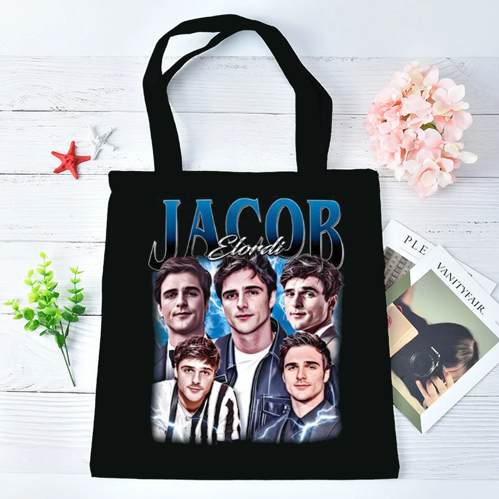 Jacob Elordi tote bag sac cabas grocery shopping totebag personnalisable woman