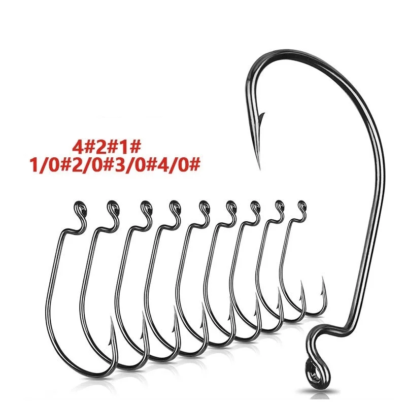 

Sea.Yolo Fishing Hook 50 Wide Belly Crank Hooks With Holes And Barbed Fishing Hooks Soft Bait Hooks Fishing Tools