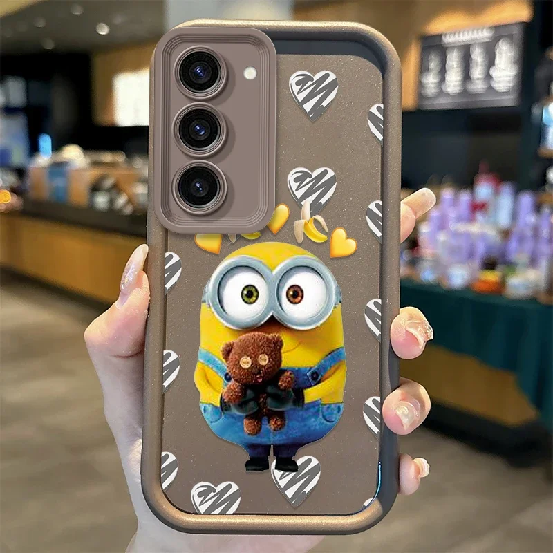 Lovely M-Minions TPU Phone Case For Samsung Galaxy A35 A34 A33 A32 5G A31 A30 A24 A23 A22 A13 A12 A05 A03 Non-Slip Cartoon Cover