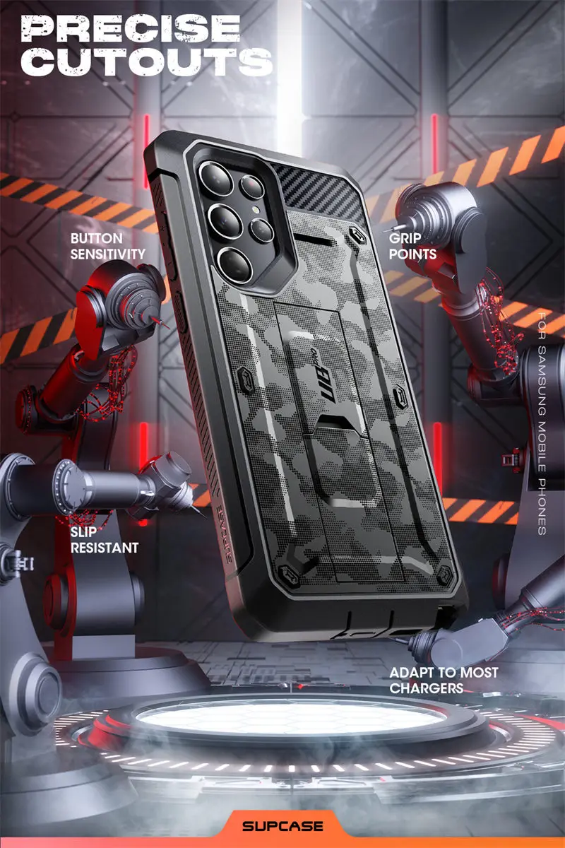 SUPCASE For Samsung Galaxy S22 Ultra Case (2022) 6.8 inch UB Pro Full-Body Holster Cover WITHOUT Built-in Screen Protector