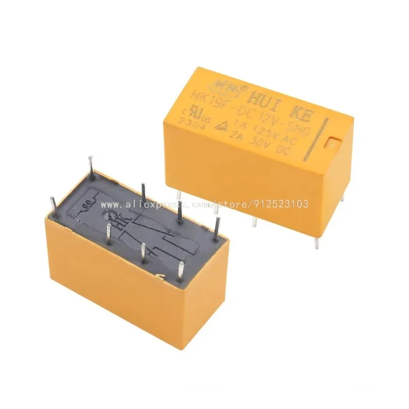 Relay HK19F-DC12V-SHG 1A 125VAC 2A 30VDC 10pcs