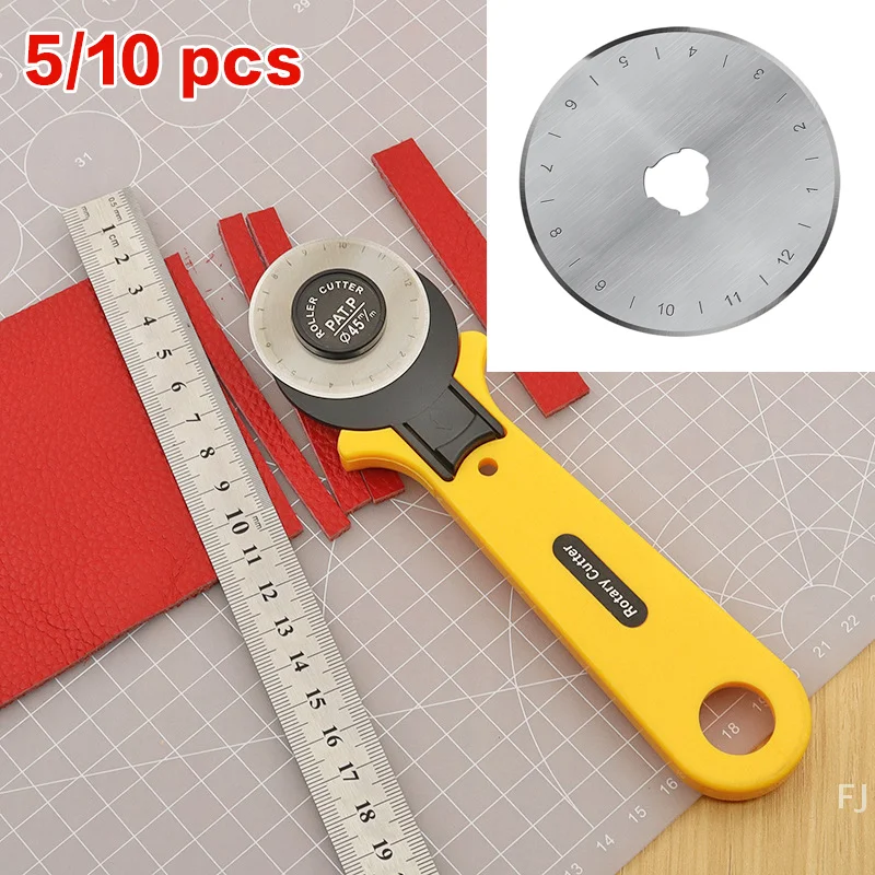 

[YU]5/10Pcs 28MM Rotary Cutter Blade Round Quilting Blades Rotary Replacement Cutting Blade For Quilting Fabric Sewing Craft