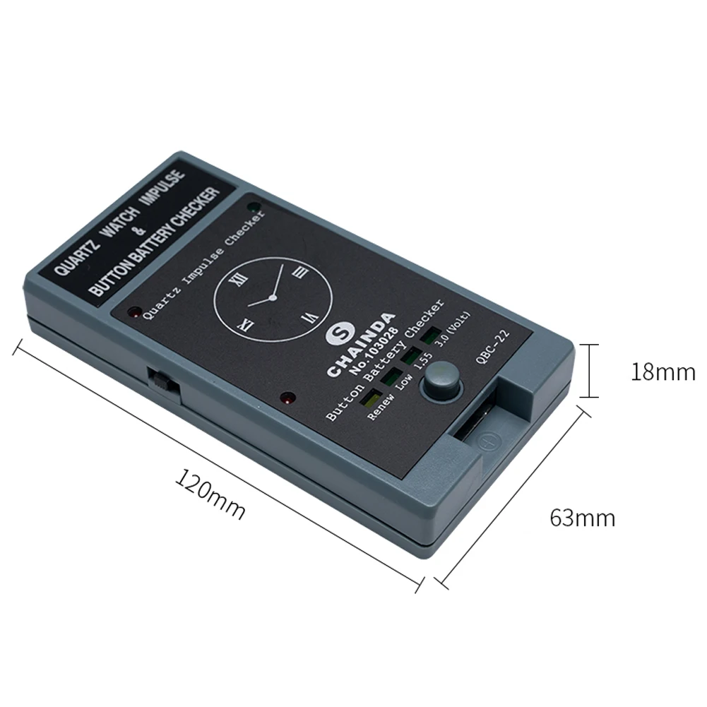 Battery Level Checker Tools for Watchmakers Watch Repairing Tool QBC-22 Quartz Pulsed Watch Movement Tester Watch Button