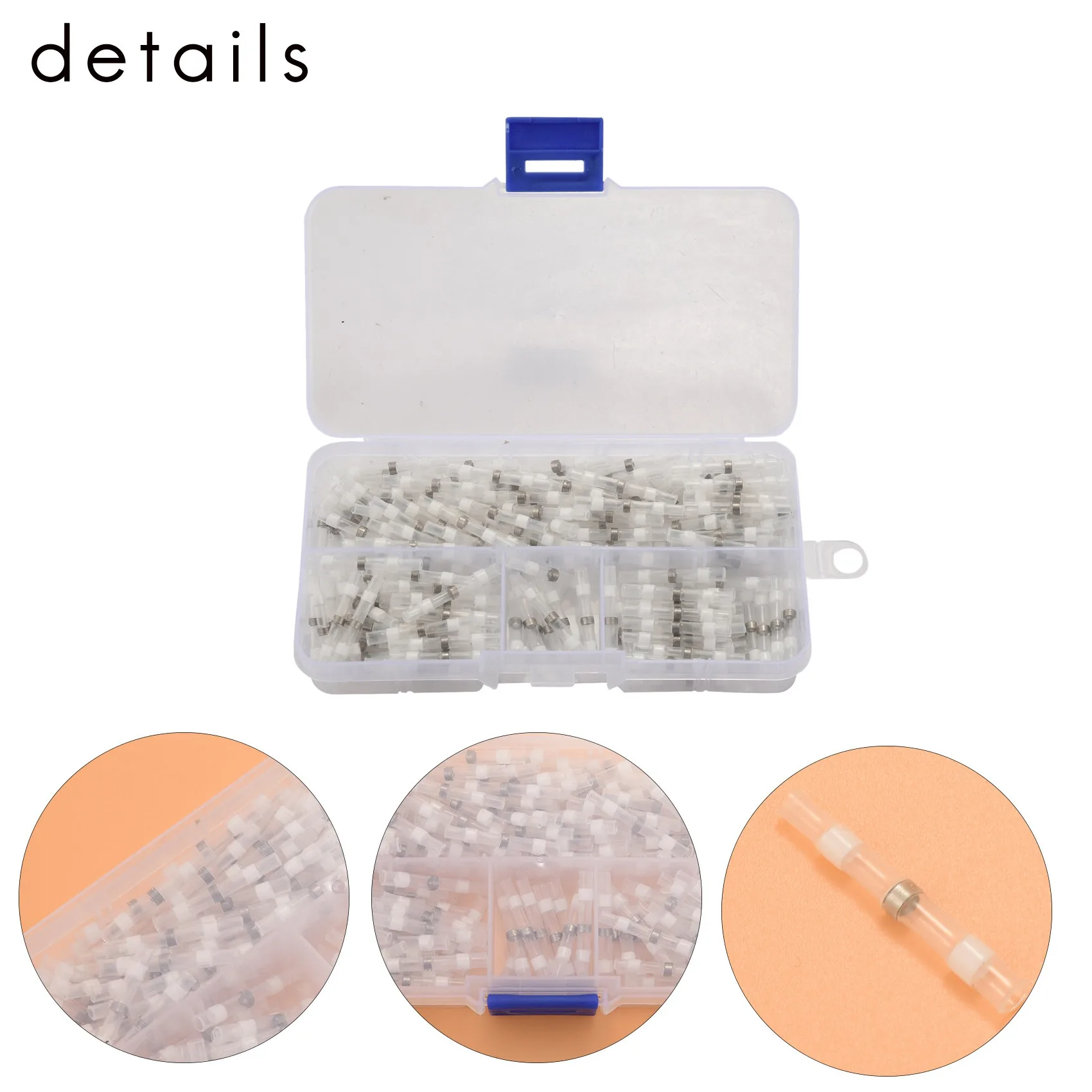 200PCS 26-24 AWG White Solder Seal Wire Connectors , Heat Shrink Butt Connectors, Waterproof and Insulated Wire