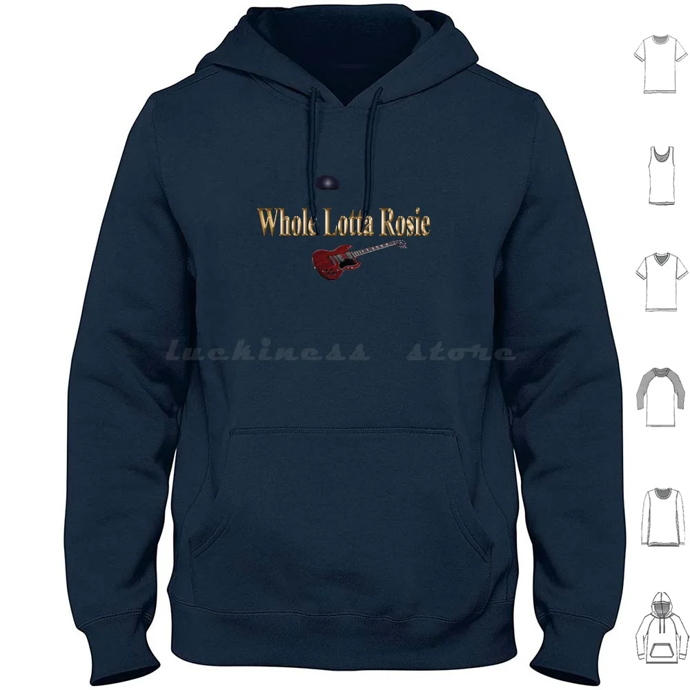 Whole Lotta Rosie Hoodies Long Sleeve Whole Lotta Rosie Let There Be Angus Young Bon Brian Johnson Sydney Hard Heavy