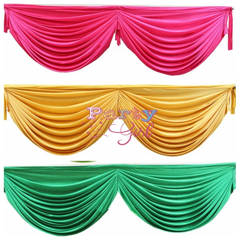 Wholesale Price Ice Silk Swag Drape For Wedding Backdrop Curtain Stage Background  Christmas Event Party Decoration