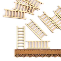 20Pcs/lot 20x60mm Natural Ladder Wood DIY Arts And Crafts Supplies Wooden Embellishments Home Handwork Accessories Garden Decor 2