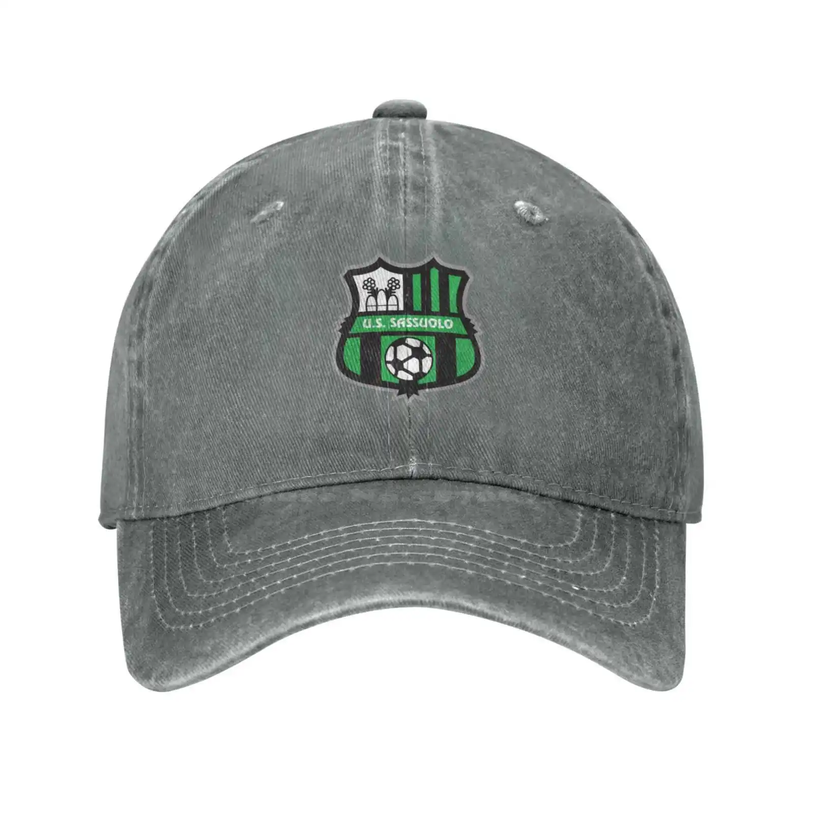 Topi rajut Denim Logo Sassuolo, topi bisbol, topi rajut