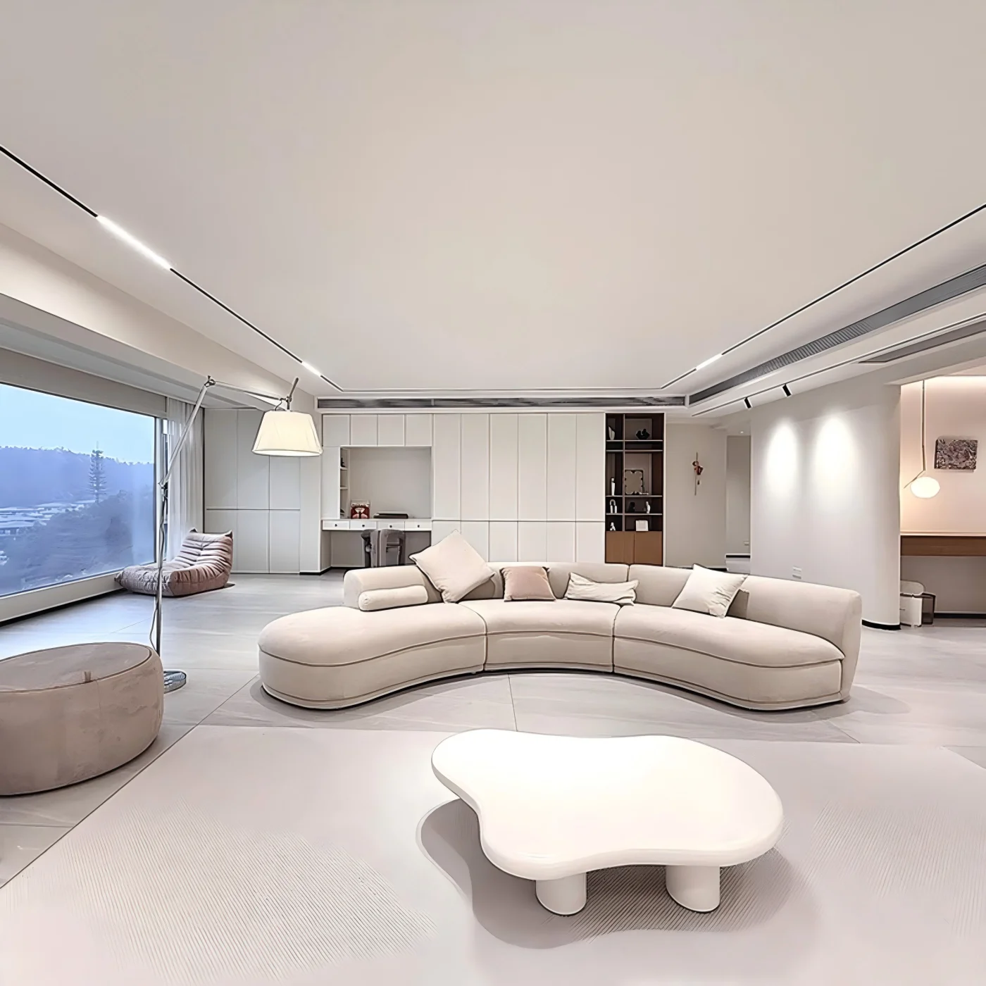 *Modern Home Living Room Sofa Bed Luxury Villa Living Room Furniture Set Comfortable Sofa Bed for Five-star Hotel Lobbies