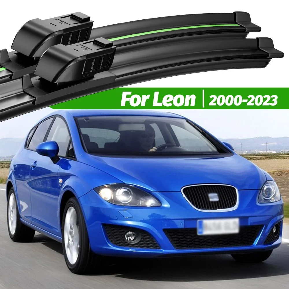 

For Seat Leon 1M MK1 1P MK2 5F MK3 KL MK4 2000-2023 2pcs Front Windshield Wiper Blades 2012 2018 Windscreen Window Accessories