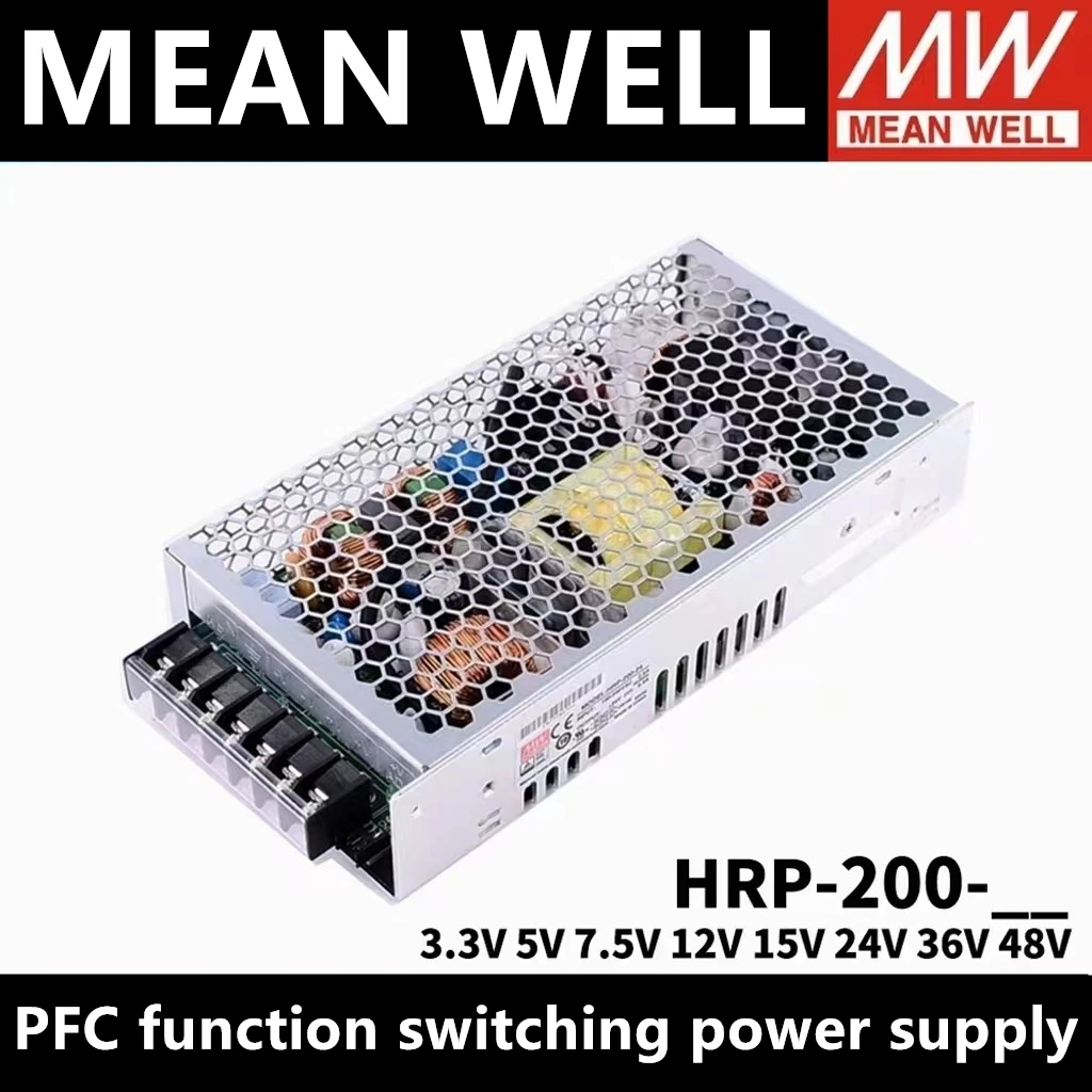 

MEAN WELL HRP-200-12 HRP-200-5 HRP-200-24 HRP-200-36 HRP-200-48 Single group output PFC function switching power supply 3.3V7.5V