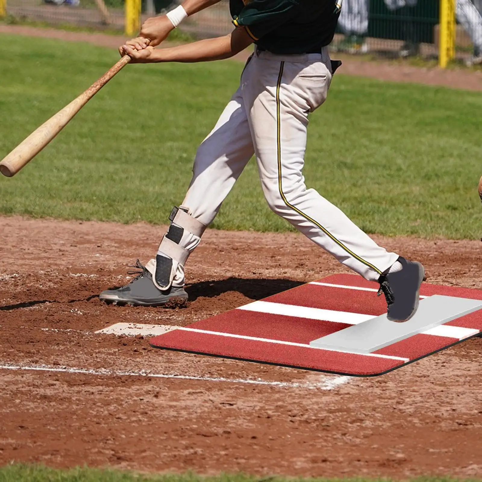 Estera de lanzamiento de béisbol, estera antideslizante de Softbol para golpear, ayuda para entrenamiento, estera de paletas, estera de práctica de lanzador antidecoloración, estera de bateo de béisbol