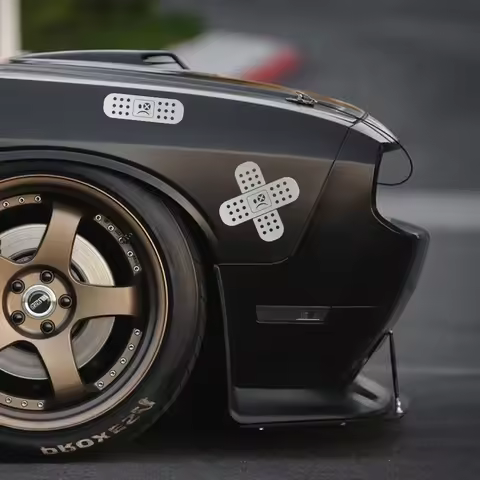 Funny Car Stickers PVC Personalized Cross Band Aid Waterproof Car Window Universal Decals Car Exterior Decoration Accessories