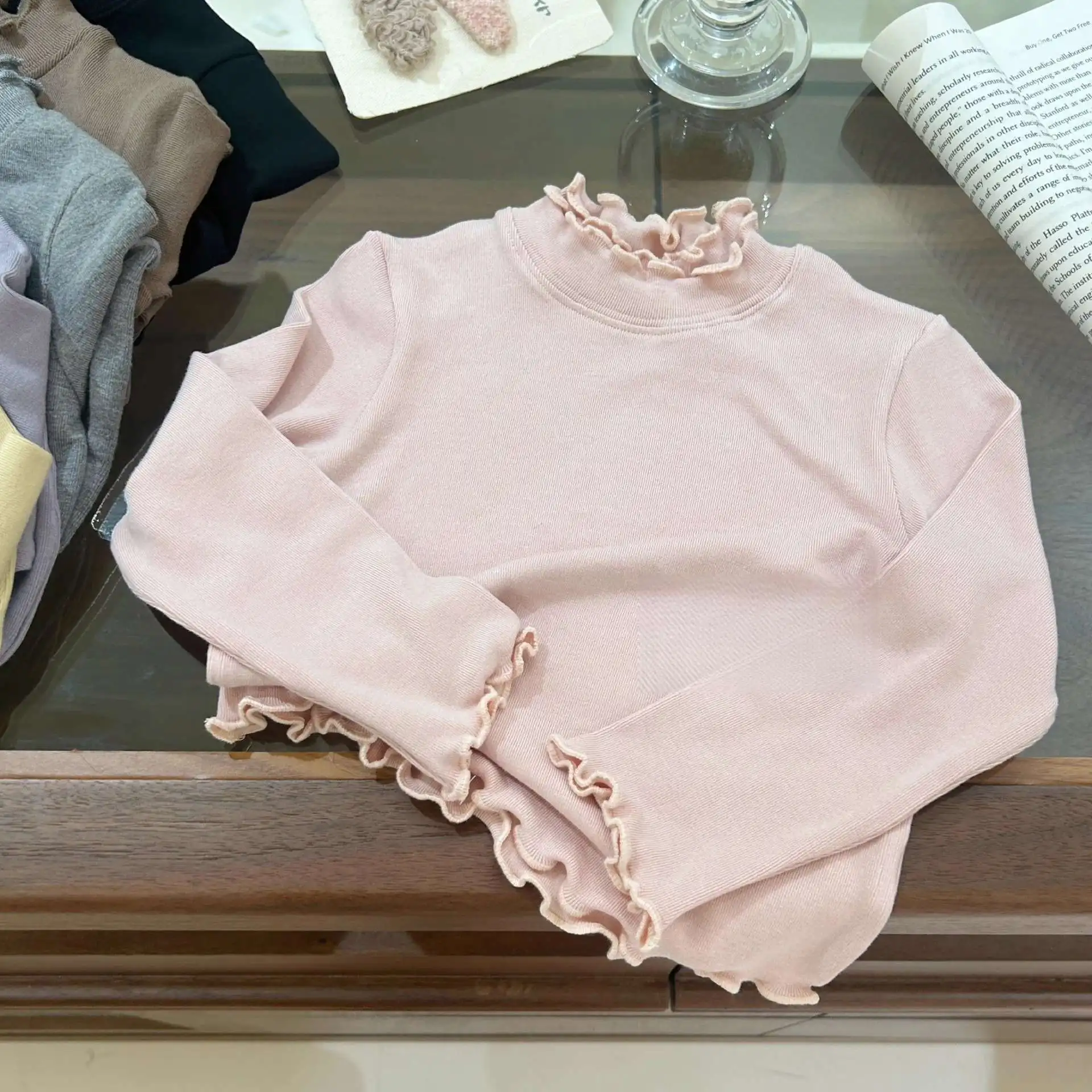 

Girls' Base Shirt Autumn Outfit 2025 New Children's Long Sleeved T-shirt Baby Top with Versatile Inner Design
