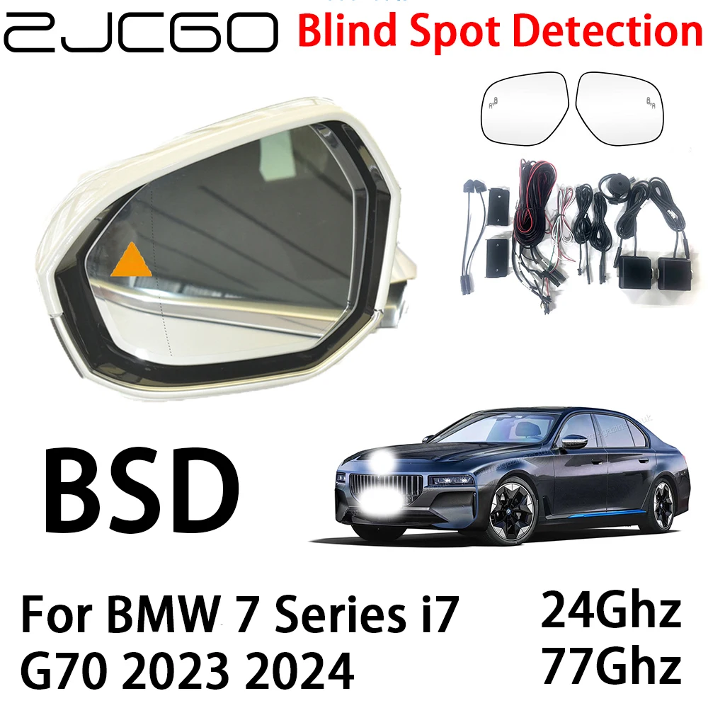 ZJCGO Car BSD Radar Warning System Blind Spot Detection Safety Driving Alert for BMW 7 Series i7 G70 2023 2024