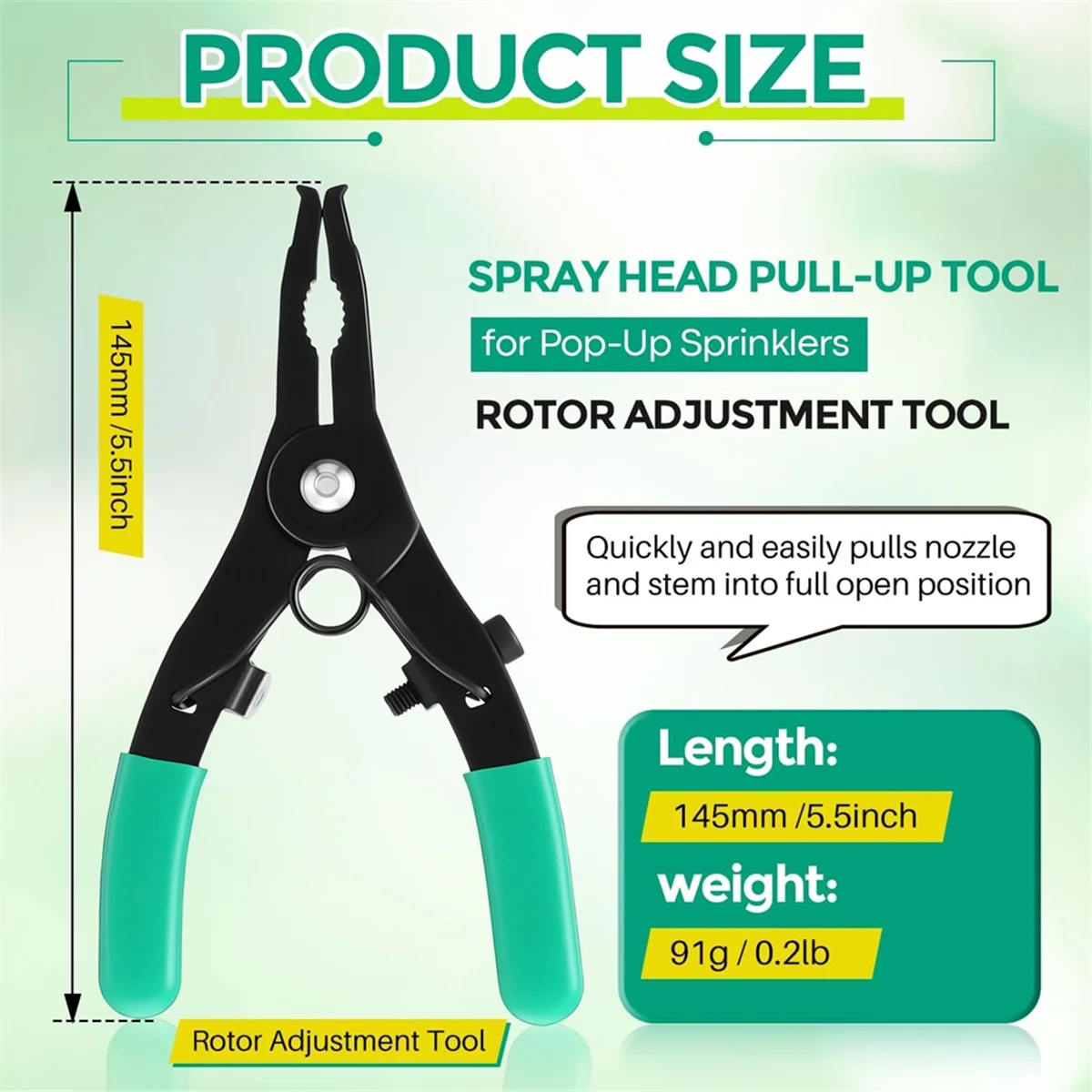 أداة سحب الرأس A83Z لـ PTC1-أداة سحب رأس الرش وأداة إصلاح لصيانة الري باللون الأخضر #1