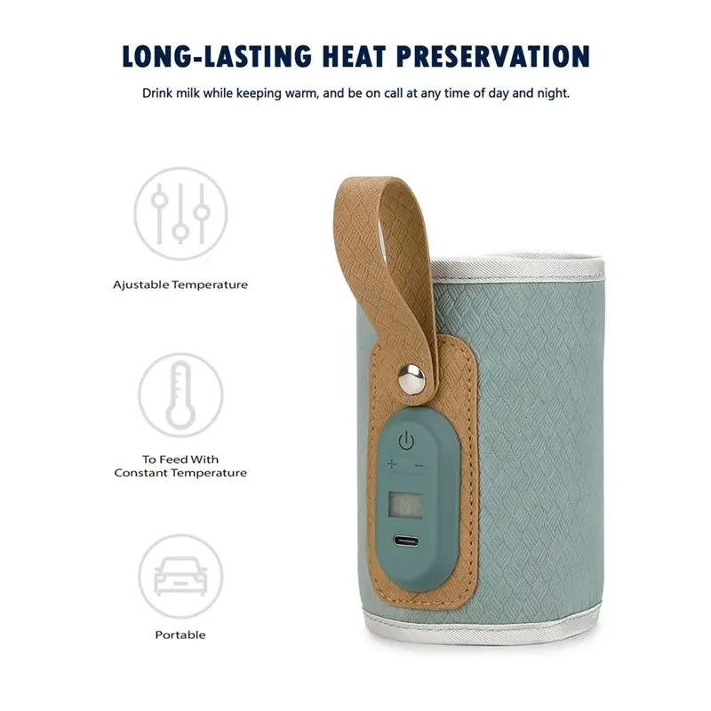 YSUN-Baby Bottle Warmer Bag USB Powered Heater Insulated Heating Bag Travel Portable In Car Heater Warm Milk Thermostat