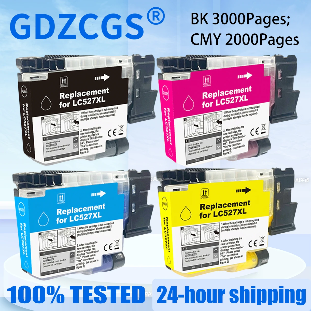 

LC527XL 527XL High capacity Compatible Ink Cartridge For Brother MFC-J4350DW,MFC-J4550DW,MFC-J6760DW,MFC-J6960DW Printer