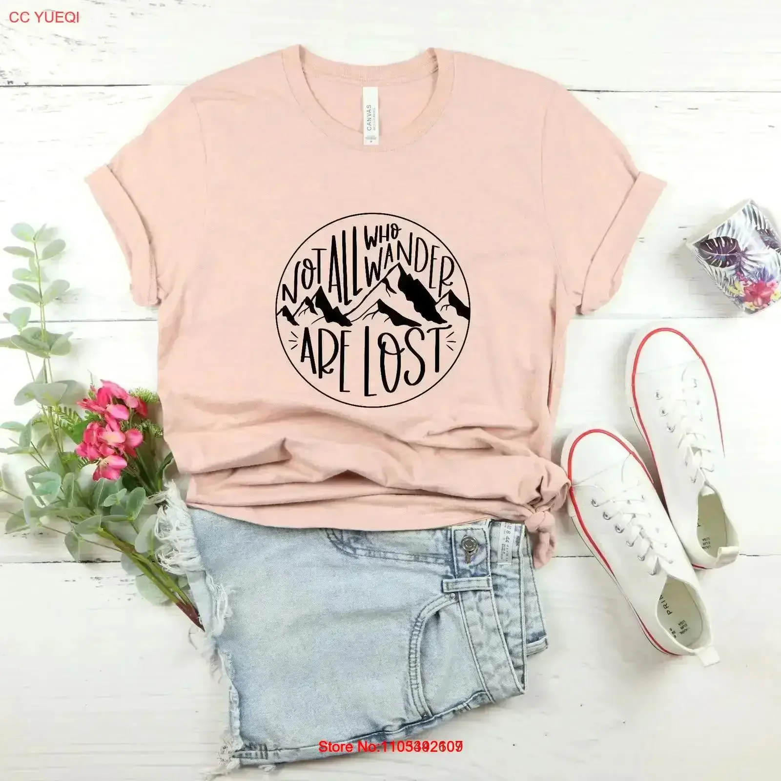 Wanderlust Mountain T-Shirt Outdoor Vintage Washed Fashion Stretch Casual Atmungsaktiv Grafik Vielseitig Streetwear Vintage