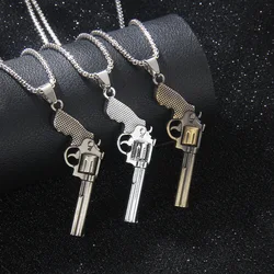 Necklace For Men Fashion Commuter Model Metal Revolver Stainless Steel Necklaces Hip-hop Fashion Niche Chain Man