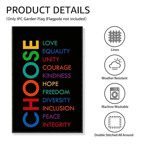 اختر علم حديقة المساواة الحب، علم ساحة العدالة الاجتماعية المضحكة للخارج،... RRM