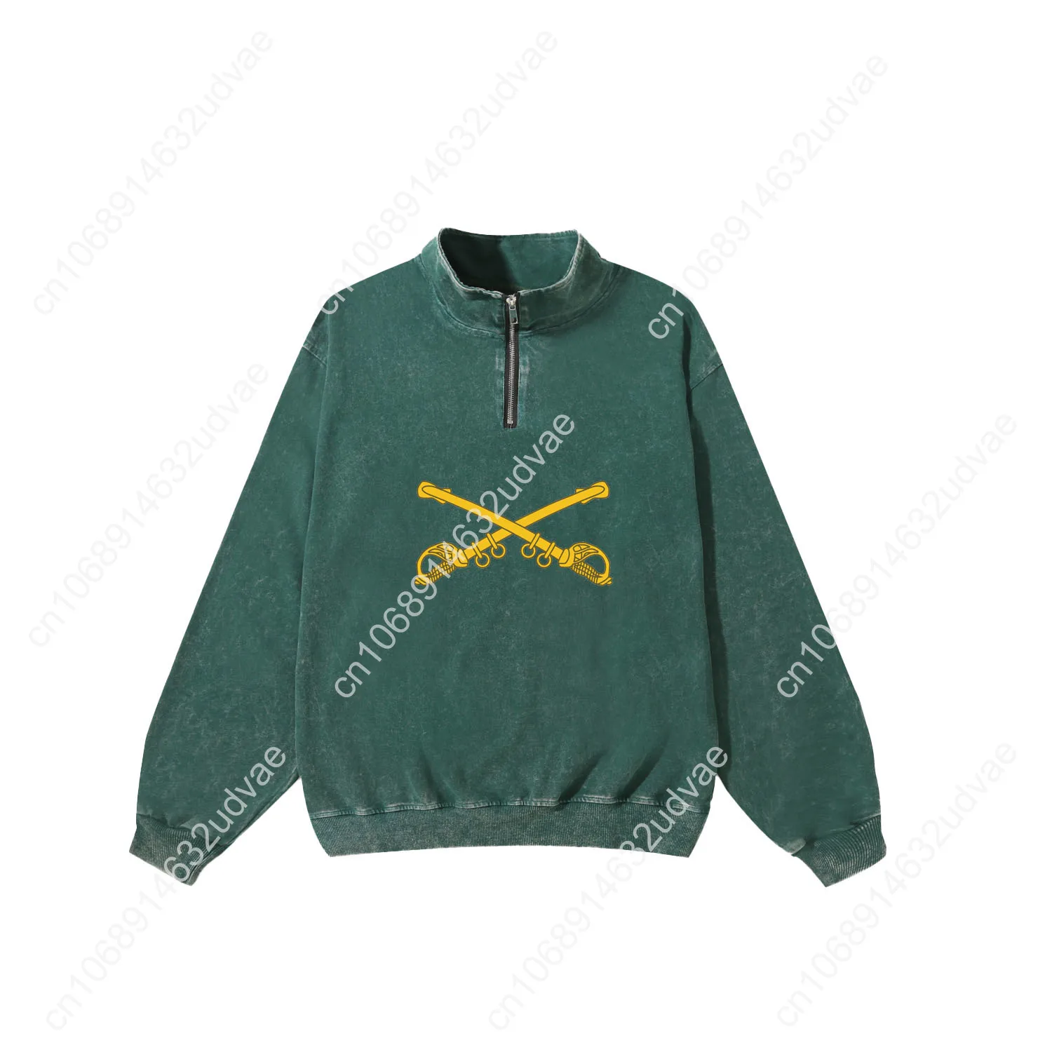 US Army Cavalry Branch Insignia Retro Sweatshirt Mann Frau Teenager Vintage Pullover Half Sweat Maßgeschneiderte Tops Ärmeln T-Shirt