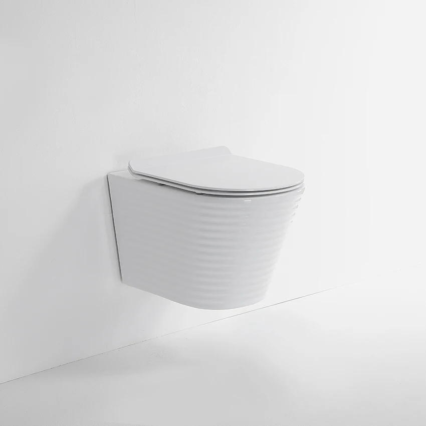 New Trend Wall Hung Mounted Ceramic Toilet Tornado Flushing Bathroom Wc Small Toilet Set