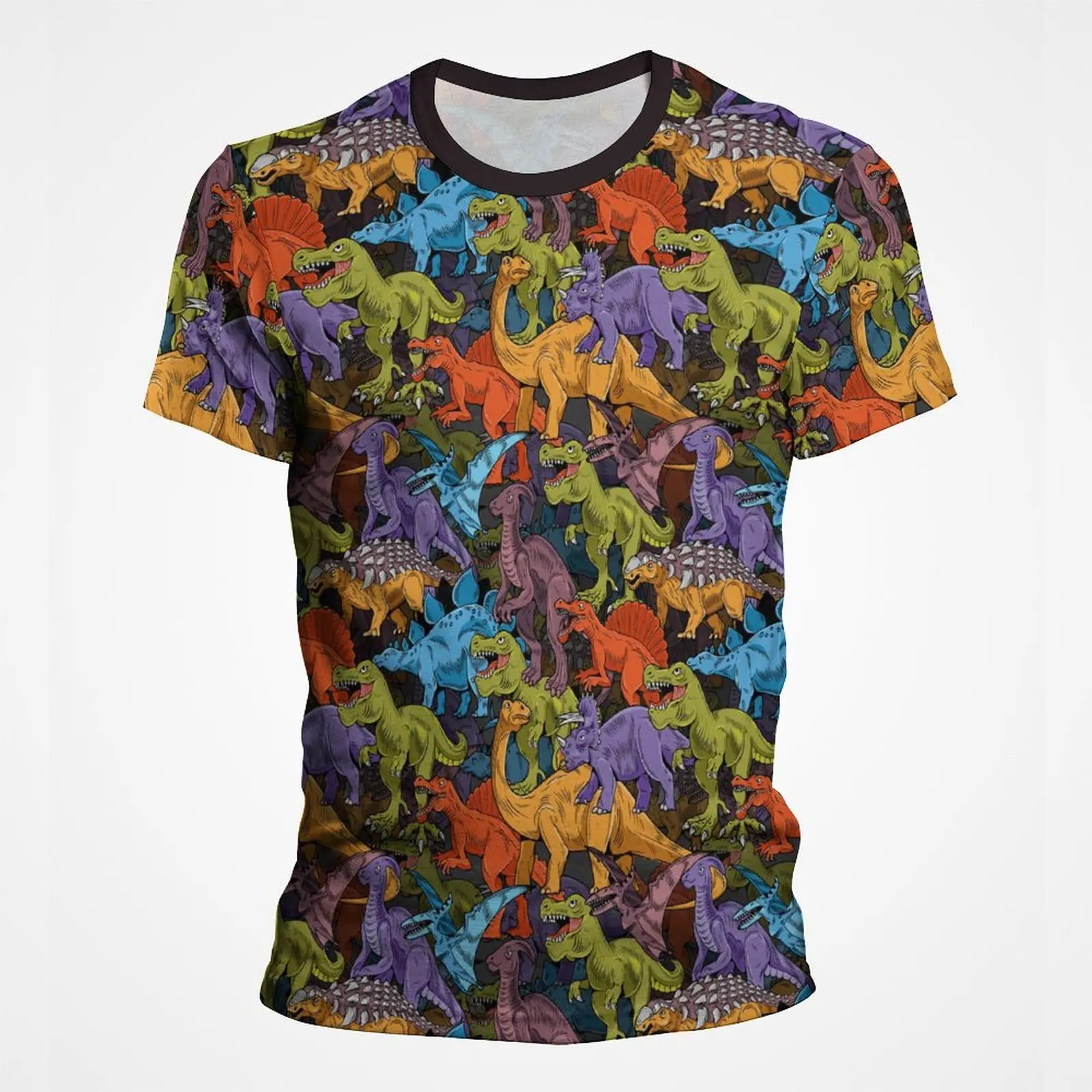 

Summer Cartoon Graffiti Dinosaur Oversized T Shirt Men Women Short Sleeve O Neck Streetwear Tee Tops Men Designer Tshirt Clothes