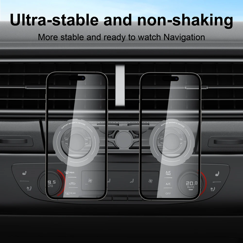 Dual Phone Magnetic Car Mount CD Slot Holder Auto Interior Stand for Apple IPhone Samsung Galaxy GPS Navigation Secure Calling