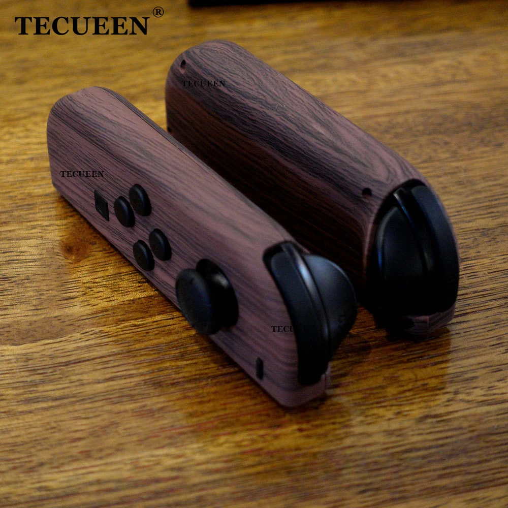 For Nintendo Switch Console Controller Replacement Shell Wood Grain Plastic Case Joy-Con Housing DIY Repair Parts Accessories