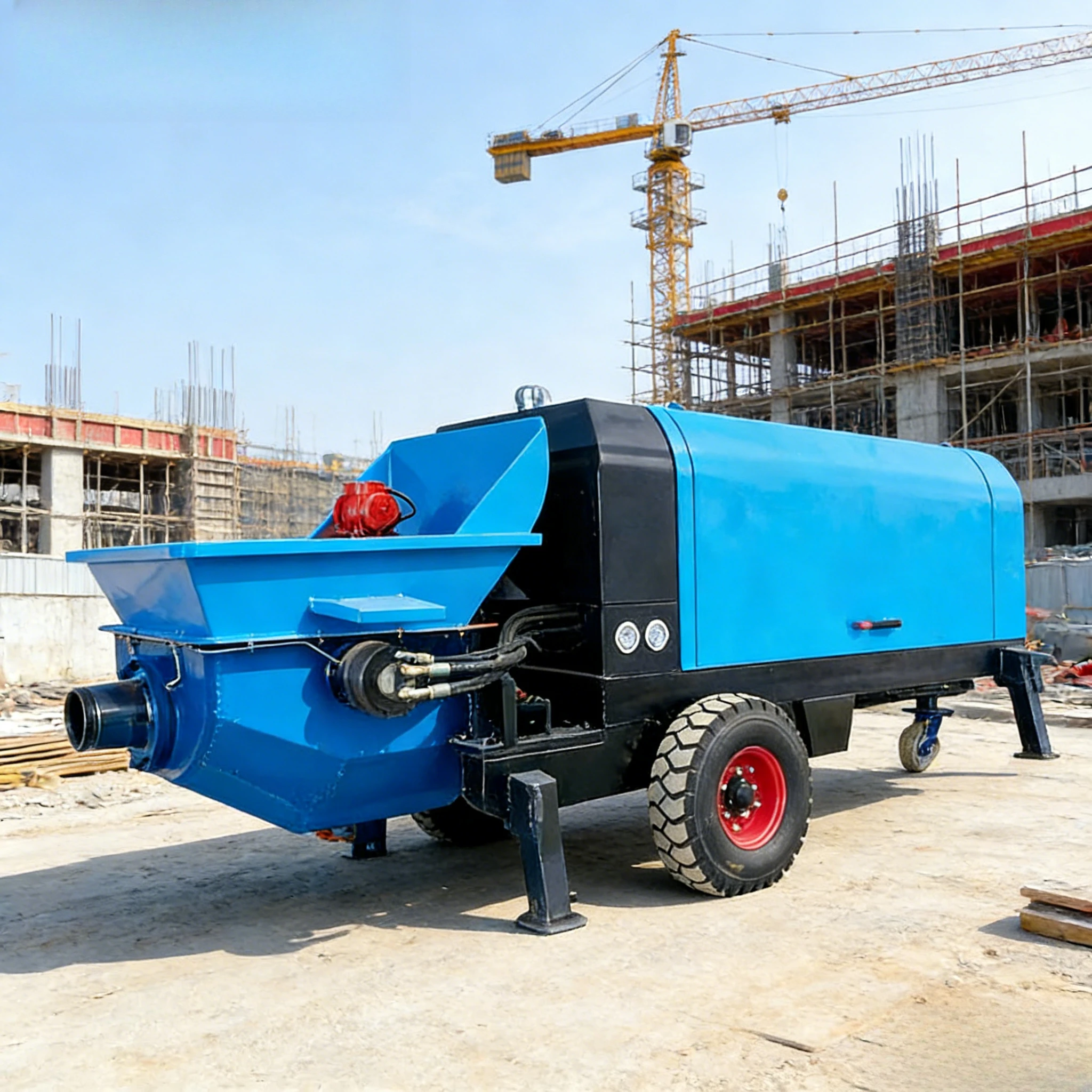 

Hot Sale Diesel Engine Motor Remote Control High Efficiency Concrete Transfer Pump Factory Direct Price for Tunnel customized