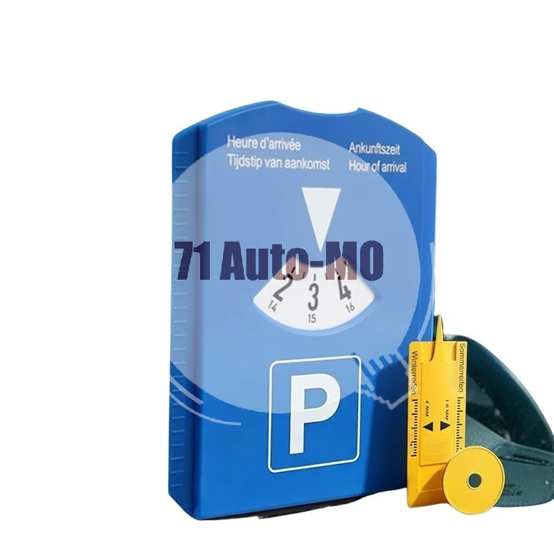 Car Parking Disc Time Indicator PU Leather Waterproof Windshield Snow Shovel for Winter Auto Maintenance Supplies